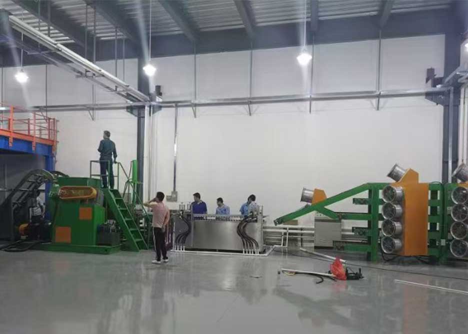橡胶制品生产线客户安装现场